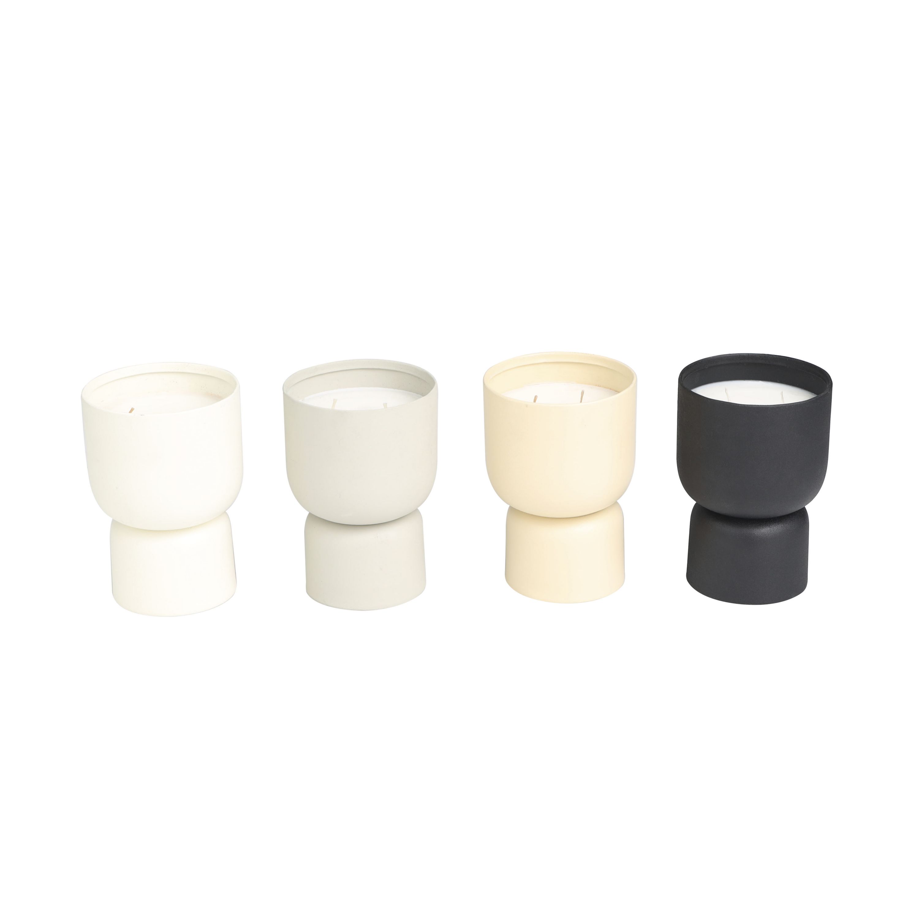 Modern Metal Candle - Set of 4