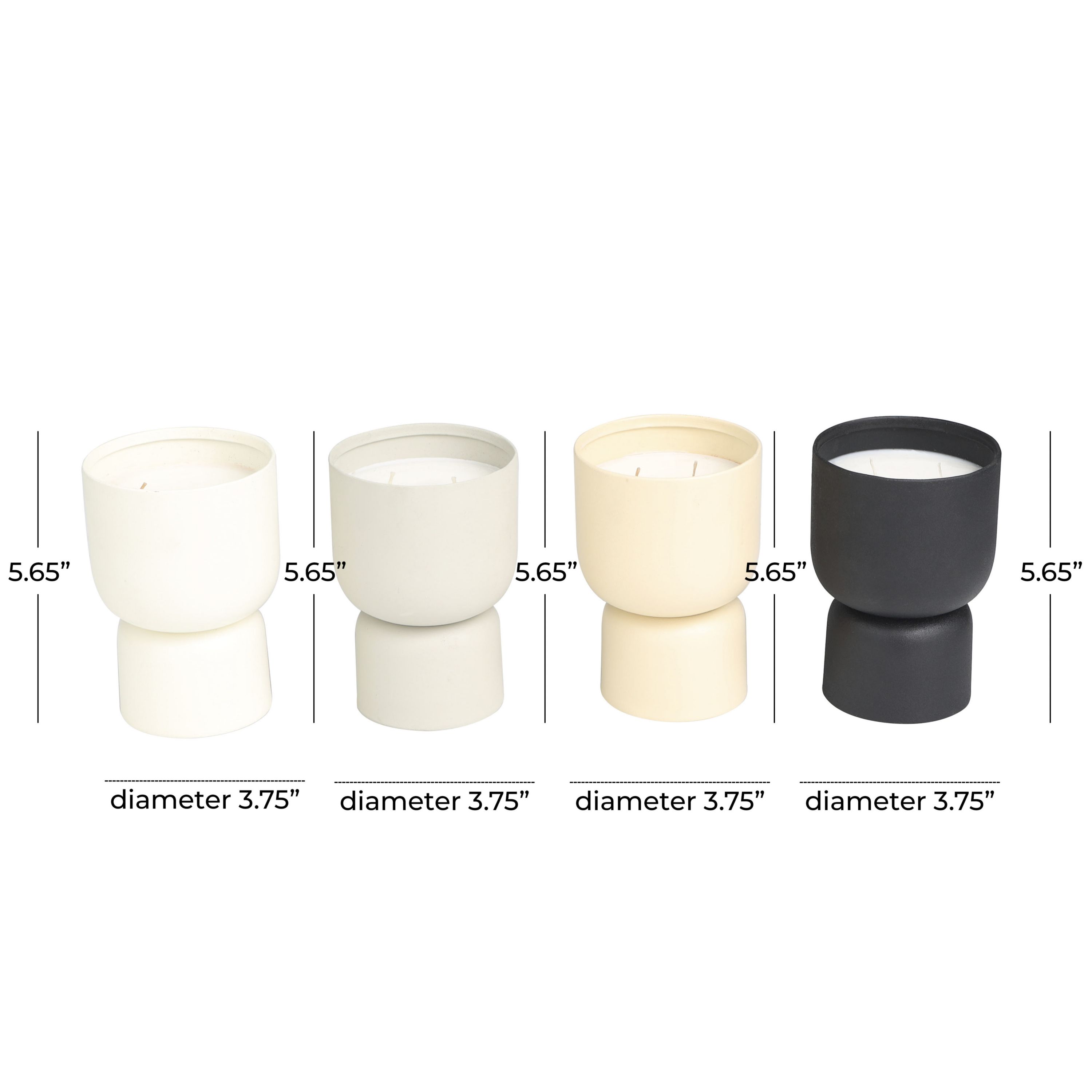 Modern Metal Candle - Set of 4