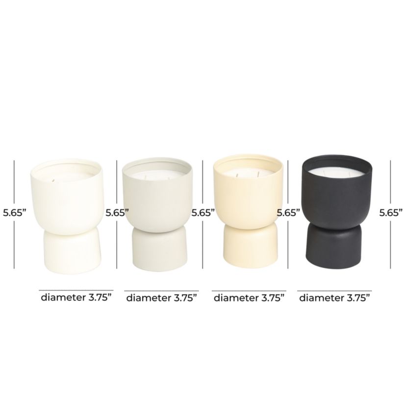 Modern Metal Candle - Set of 4