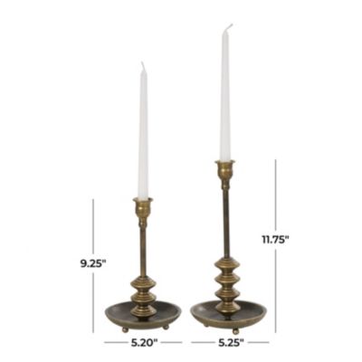 Traditional Metal Candle Holder - Set of 2