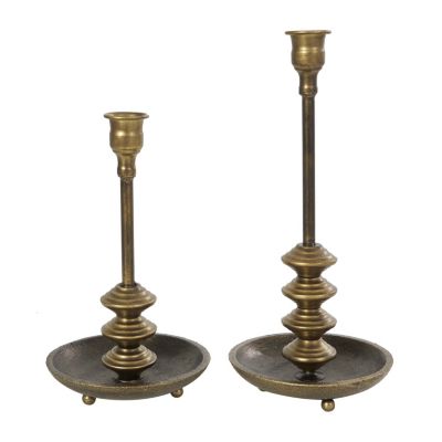 Traditional Metal Candle Holder - Set of 2