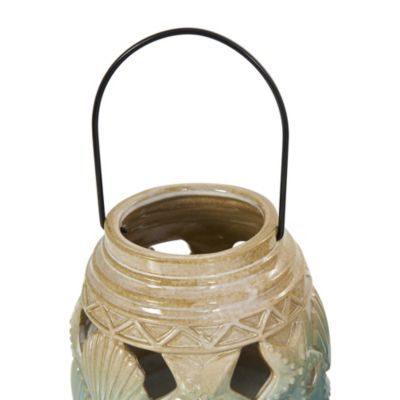 Contemporary Ceramic Candle Lantern - Set of 2