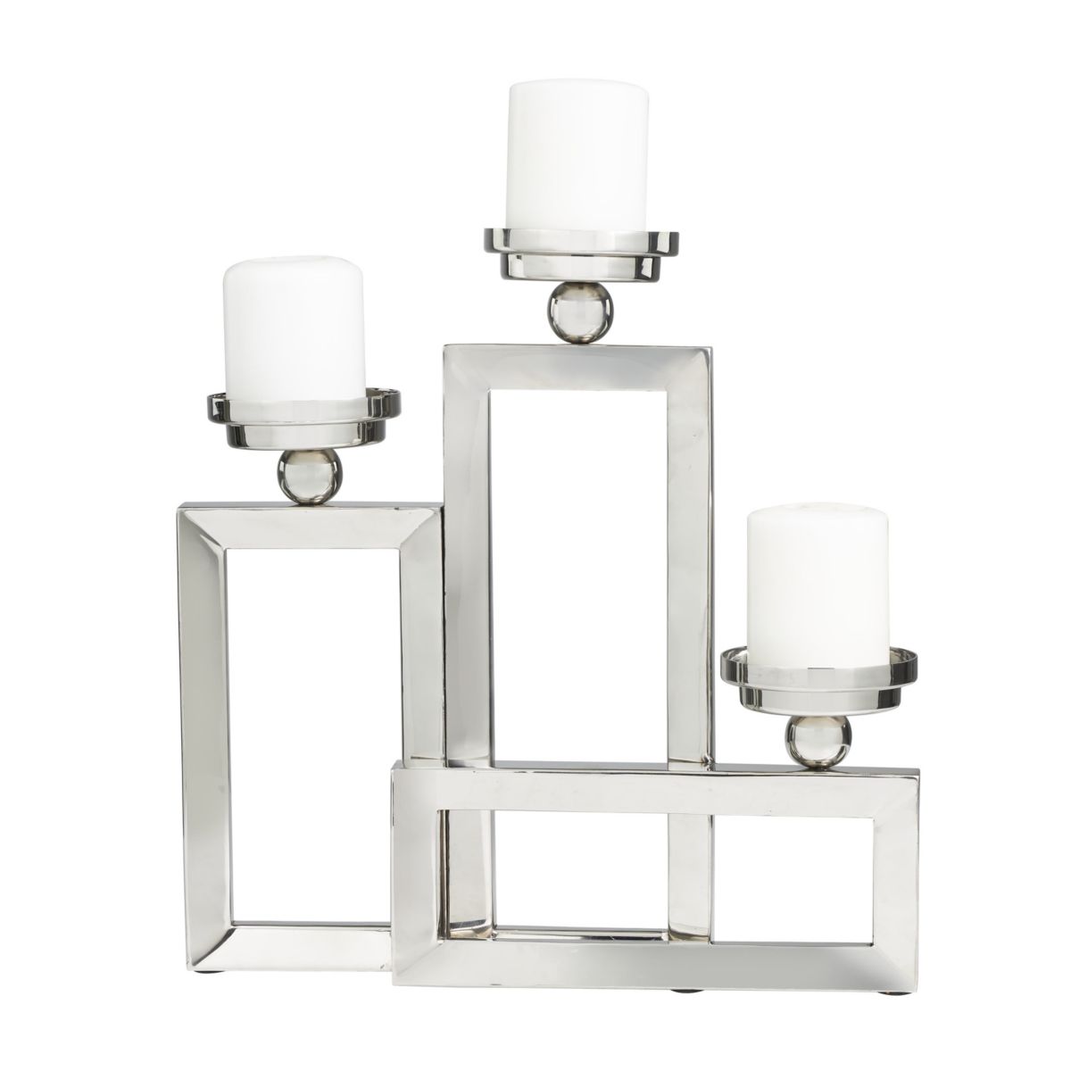 Contemporary Stainless Steel Candelabra