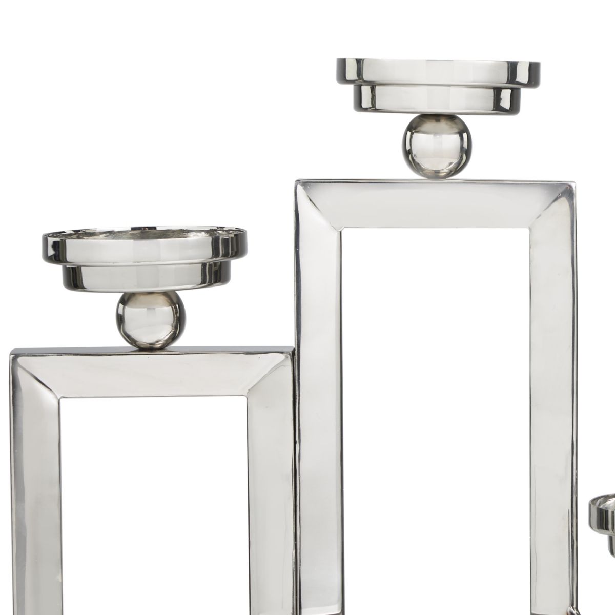 Contemporary Stainless Steel Candelabra