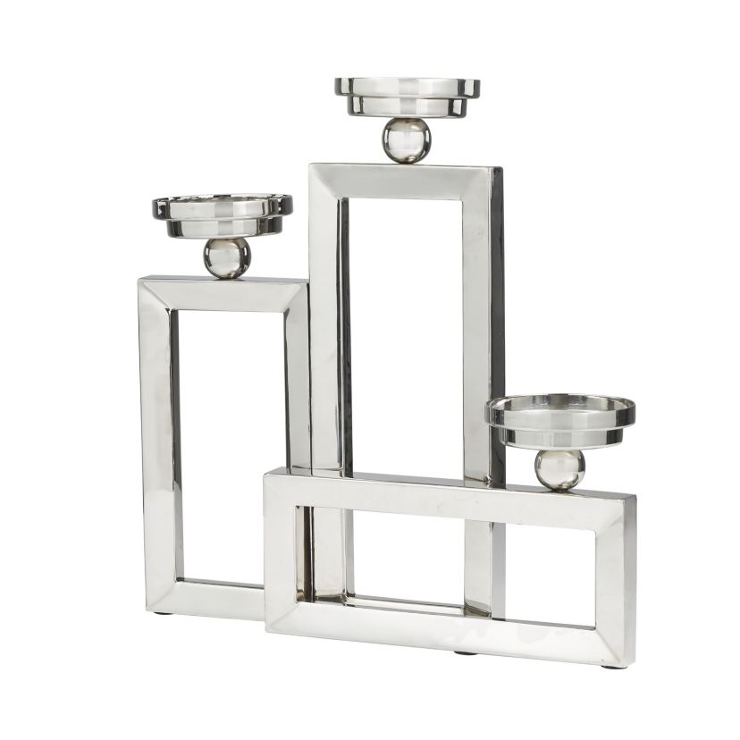 Contemporary Stainless Steel Candelabra