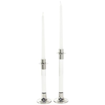 Glam Stainless Steel Candle Holder - Set of 2