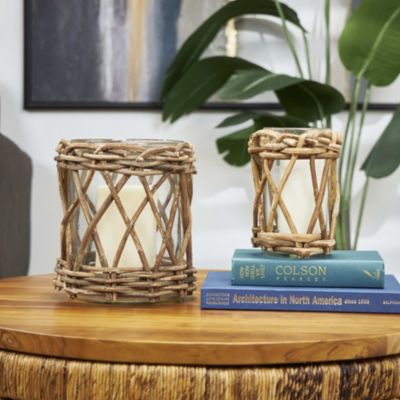 Coastal Glass Candle Holder - Set of 2