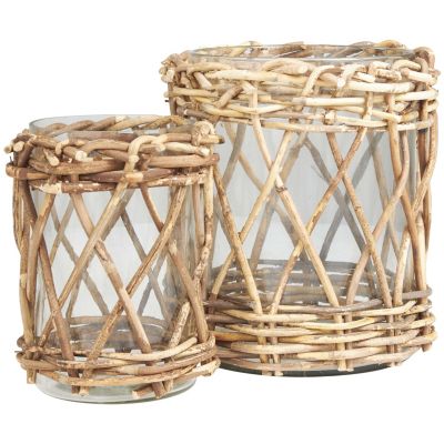 Coastal Glass Candle Holder - Set of 2