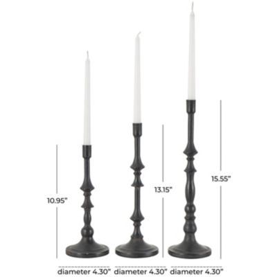 Traditional Metal Candle Holder - Set of 3