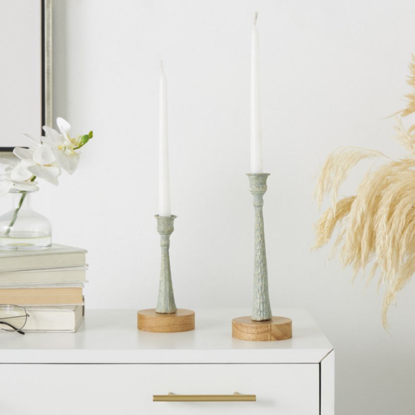 Bohemian Metal Candle Holder - Set of 2