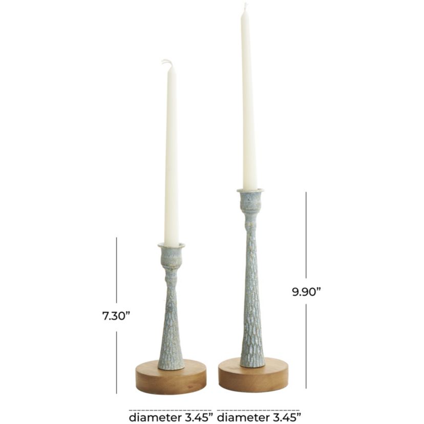 Bohemian Metal Candle Holder - Set of 2