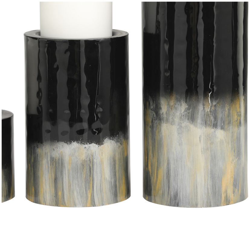Modern Metal Candle Holder - Set of 3