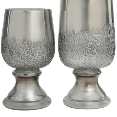 Modern Glass Candle Holder - Set of 2