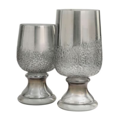 Modern Glass Candle Holder - Set of 2