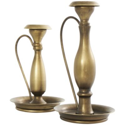 Traditional Metal Candle Holder - Set of 2