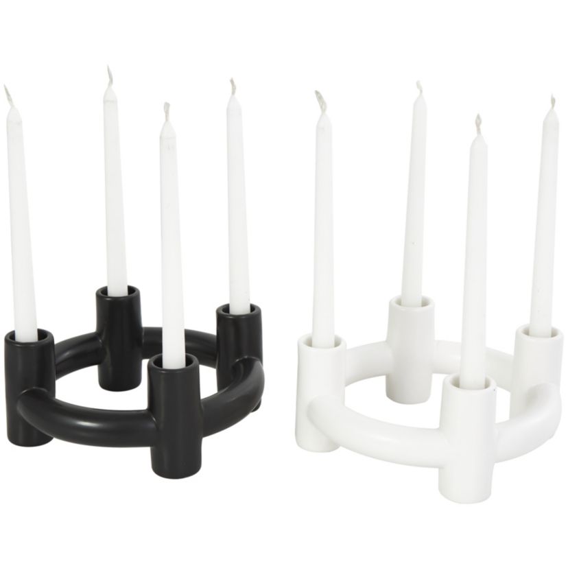 Contemporary Ceramic Candle Holder - Set of 2