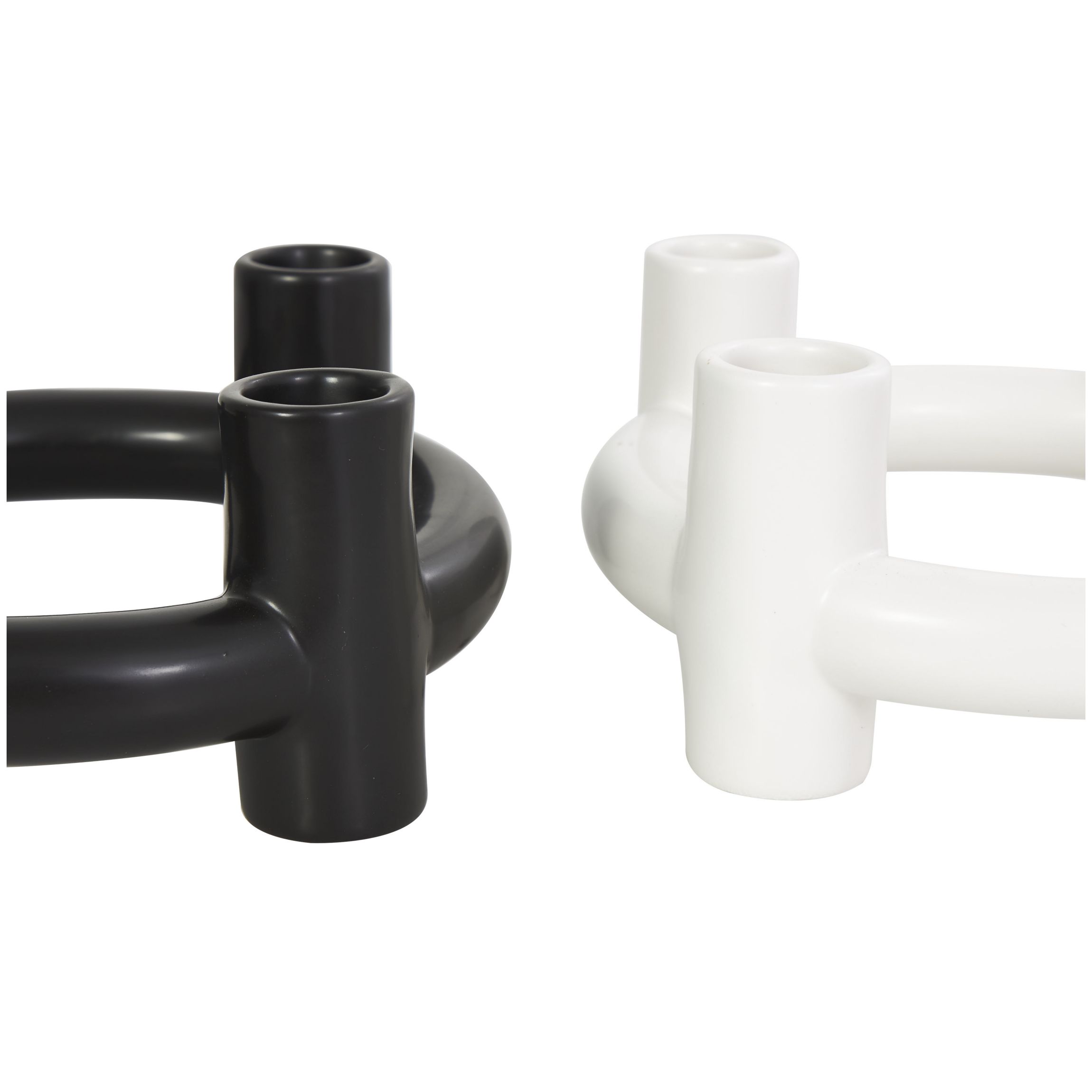 Contemporary Ceramic Candle Holder - Set of 2