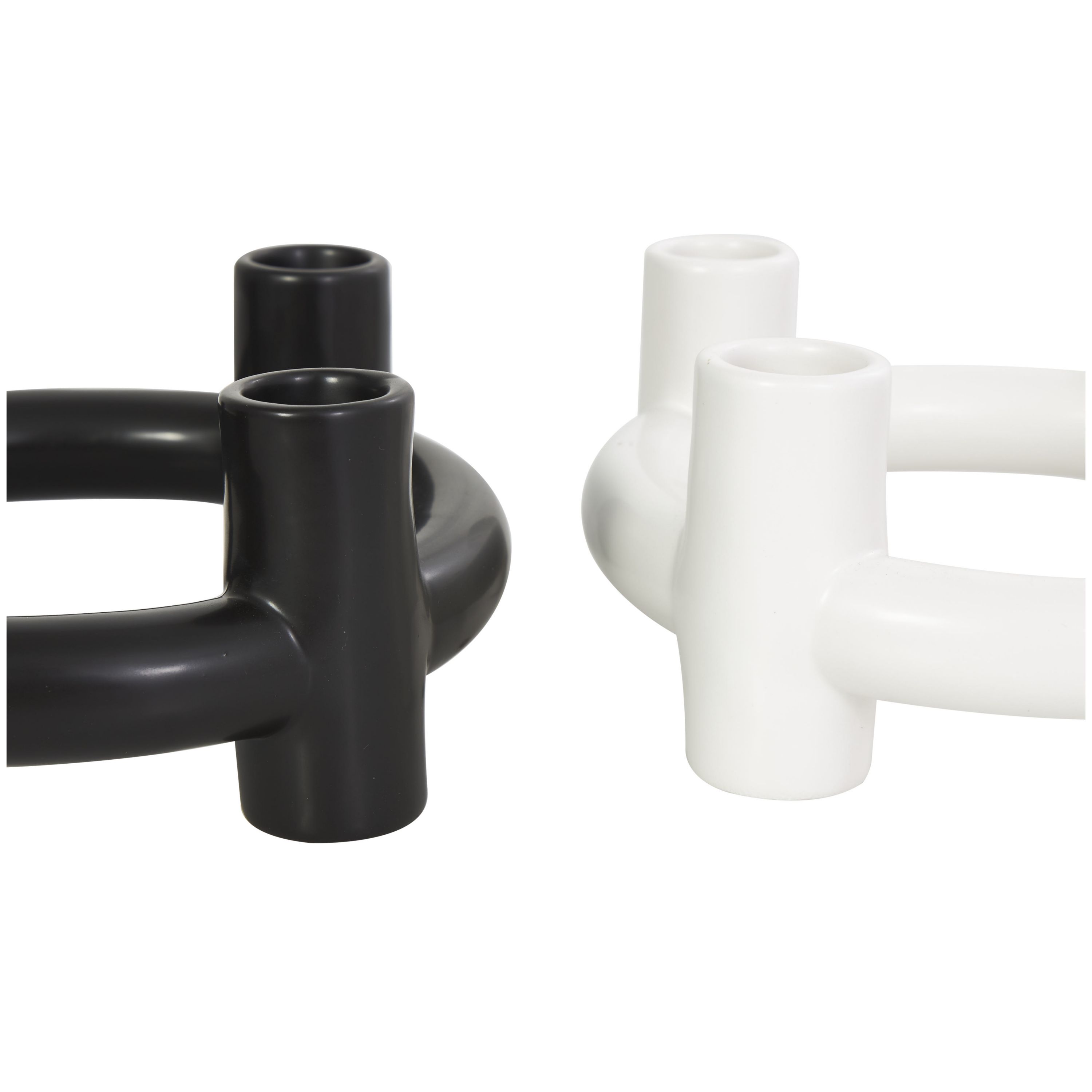 Contemporary Ceramic Candle Holder - Set of 2