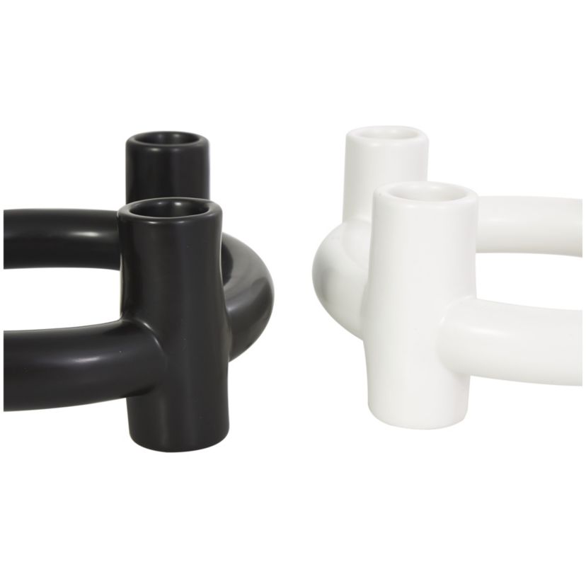 Contemporary Ceramic Candle Holder - Set of 2