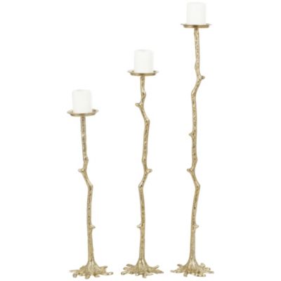 Glam Aluminum Candle Holder - Set of 3