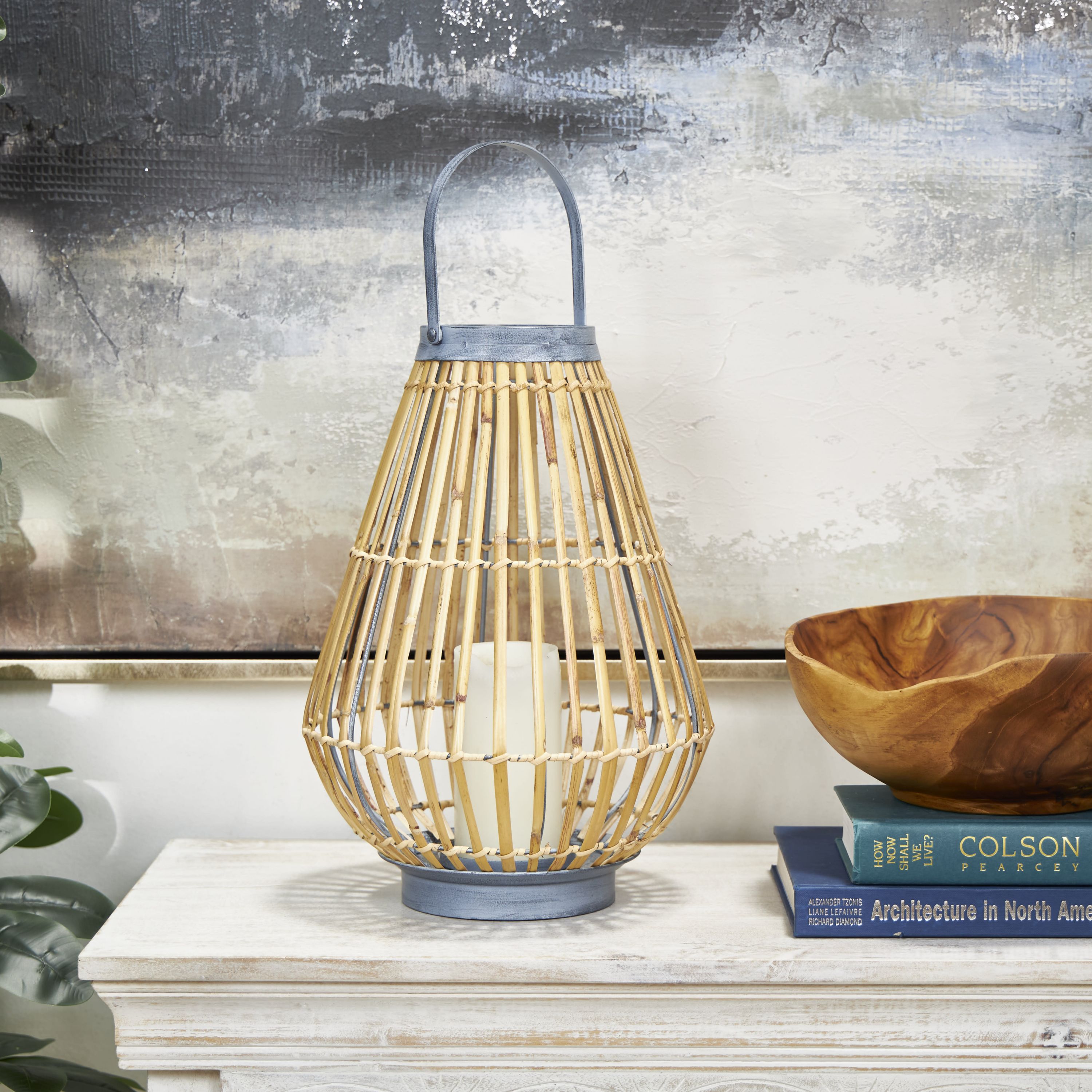 Coastal Bamboo Candle Lantern