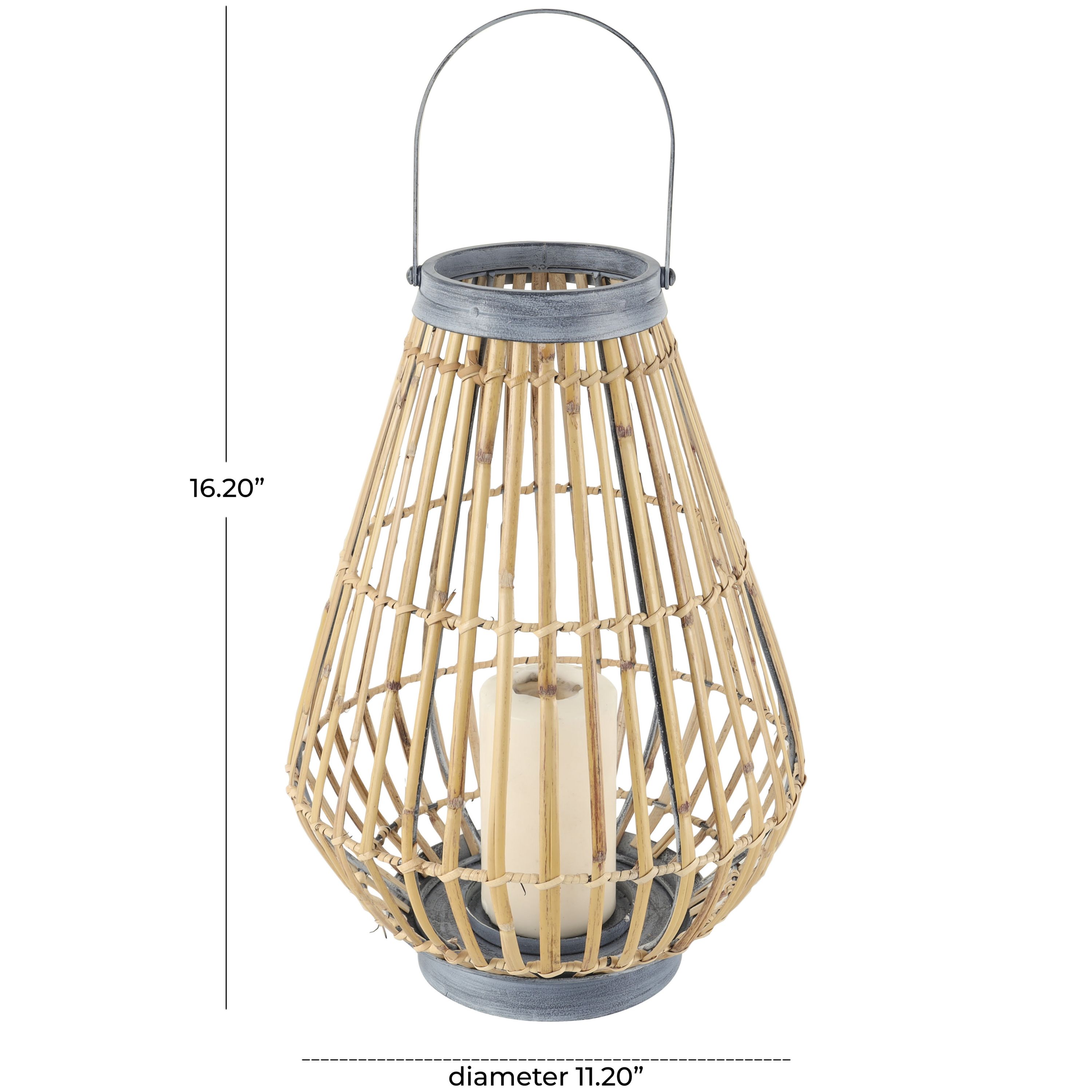 Coastal Bamboo Candle Lantern