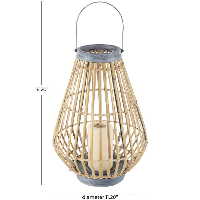 Coastal Bamboo Candle Lantern
