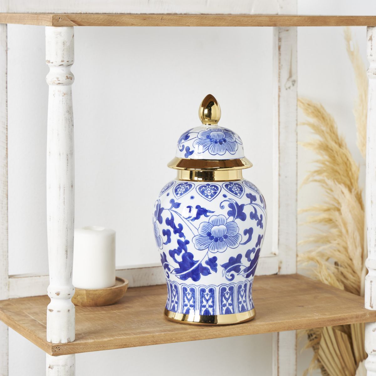 Transitional Ceramic Decorative Jars