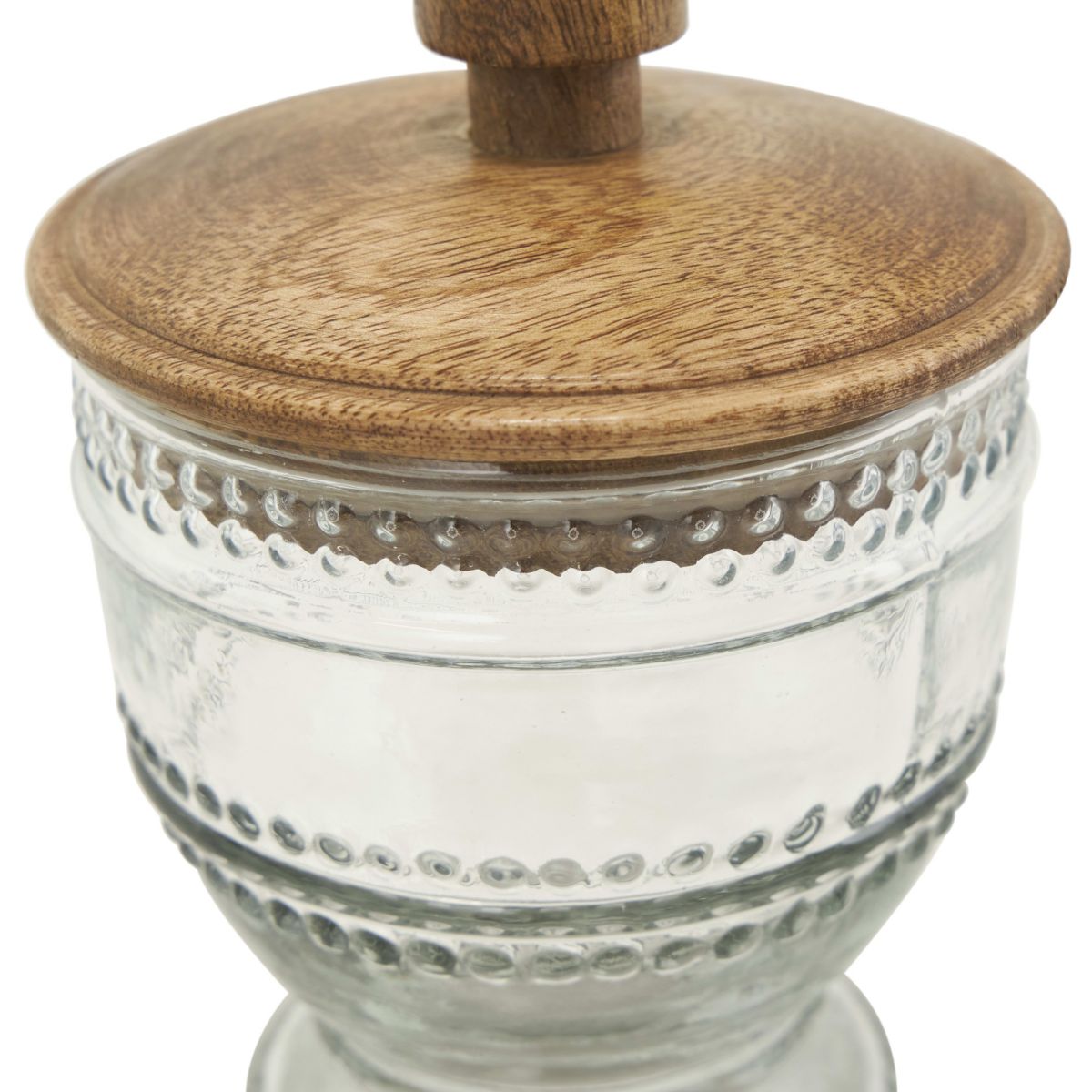 Natural Glass Decorative Jars - Set of 2