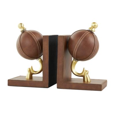 Contemporary Leather Bookends - Set of 2