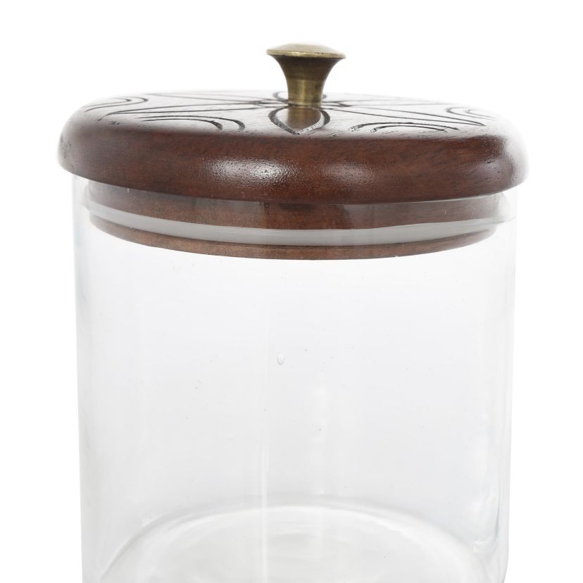 Farmhouse Glass Decorative Jars - Set of 2