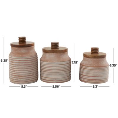 Traditional Ceramic Decorative Jars - Set of 3