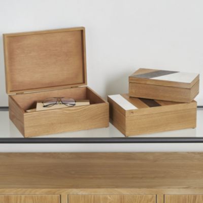 Modern Wooden Box - Set of 3