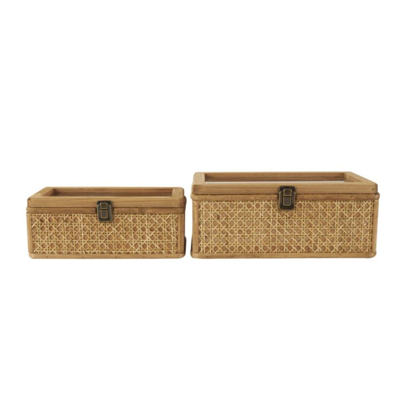 Natural Rattan Box - Set of 2