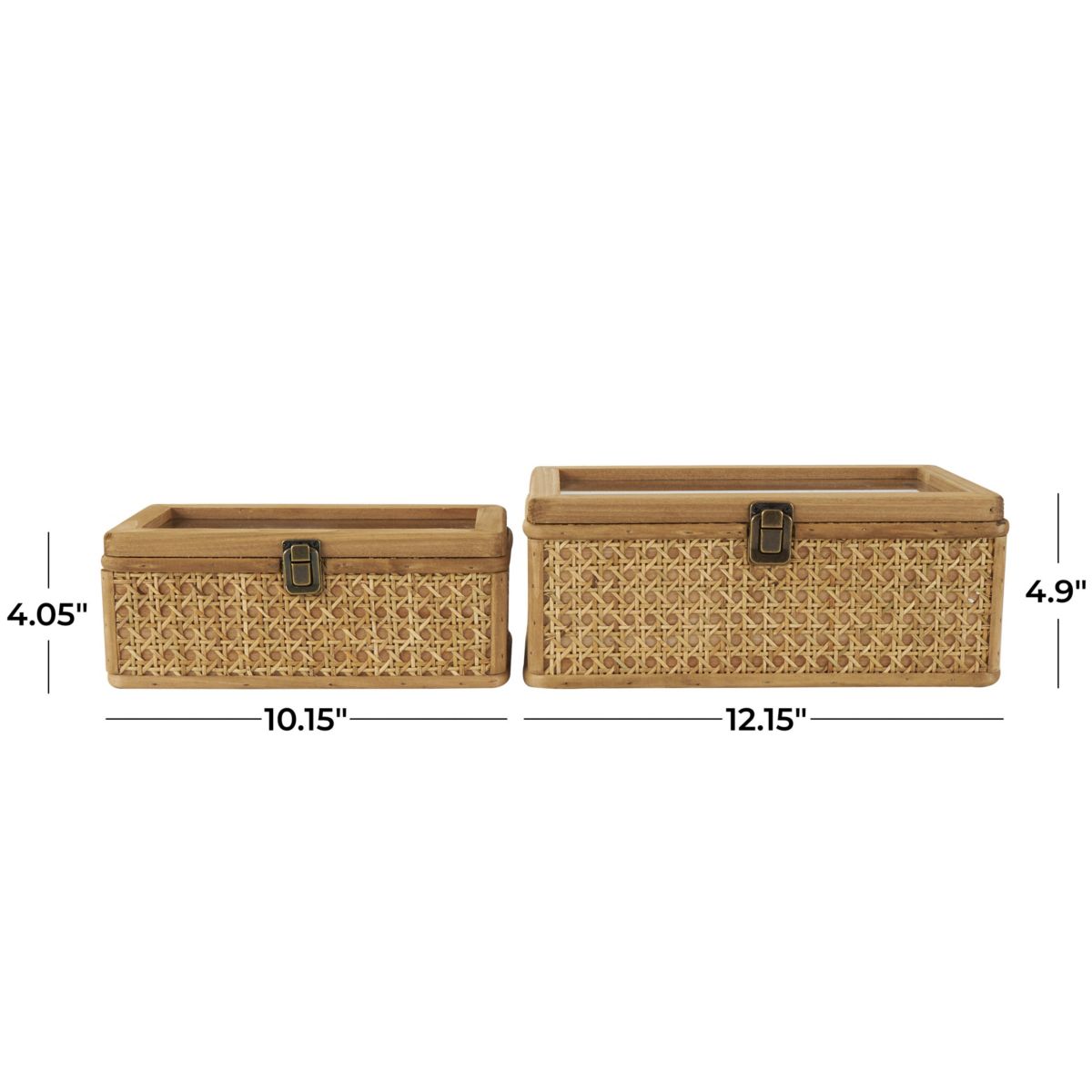 Natural Rattan Box - Set of 2