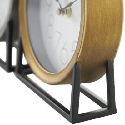 Contemporary Metal Clock - Set of 2