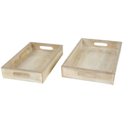 Bohemian Mango Wood Tray - Set of 2