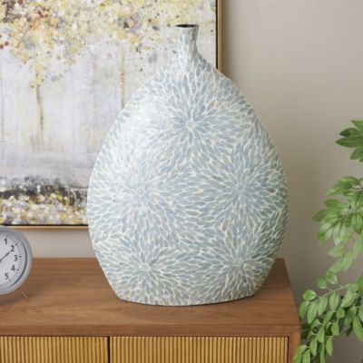 Contemporary Mother of Pearl Shell Vase