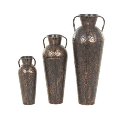 Industrial Metal Vase - Set of 3