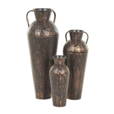 Industrial Metal Vase - Set of 3