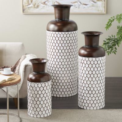 Farmhouse Metal Vase - Set of 3