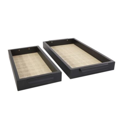 Bohemian Wooden Tray - Set of 2