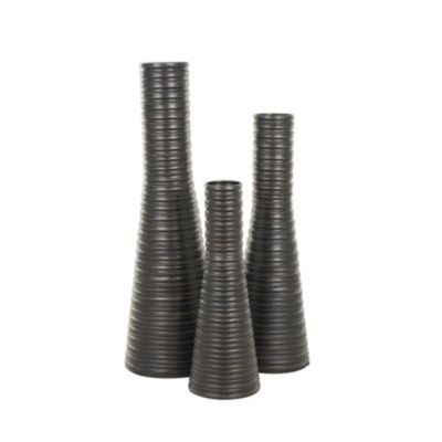 Modern Metal Vase - Set of 3