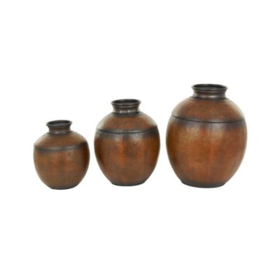 Bohemian Metal Vase - Set of 3