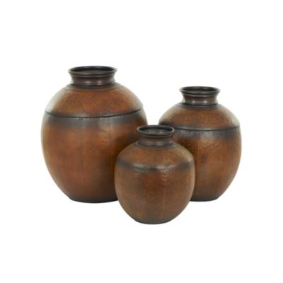 Bohemian Metal Vase - Set of 3