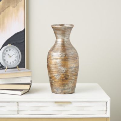 Bohemian Bamboo Wood Vase