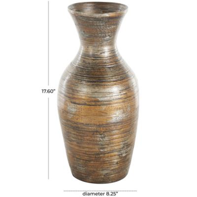 Bohemian Bamboo Wood Vase