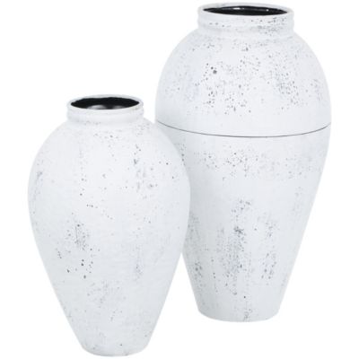 French Country Metal Vase - Set of 2