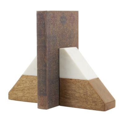 Natural Marble Bookends - Set of 2