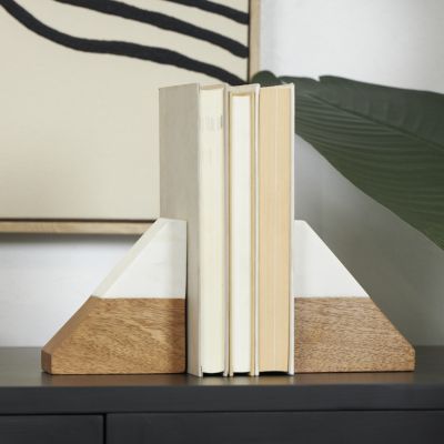 Natural Marble Bookends - Set of 2